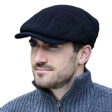 Load image into Gallery viewer, Irish Tweed Kerry Cap Black
