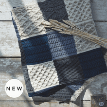 Load image into Gallery viewer, Merino Aran Patchwork Throw Tara Irish Clothing