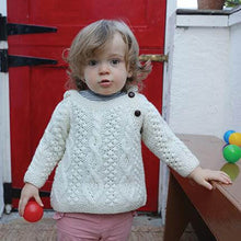 Load image into Gallery viewer, Merino Wool Baby Aran Sweater with Hood Tara Irish Clothing
