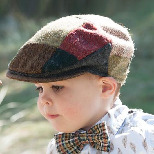 Childrens Irish Tweed Patchwork Cap