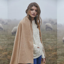 Load image into Gallery viewer, Women Crew Neck Irish Aran Sweater with Pockets Tara White