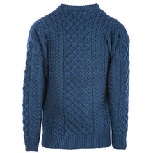 Load image into Gallery viewer, Atlantic Blue Back Heavyweight Traditional Aran Sweater for Men Tara Irish Clothing
