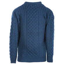 Load image into Gallery viewer, Atlantic Blue Back Heavyweight Traditional Aran Sweater for Men Tara Irish Clothing