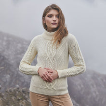 Load image into Gallery viewer, Ladies Turtleneck Merino Wool Irish Sweater  Tara Irish Clothing
