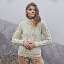 Load image into Gallery viewer, Ladies Turtleneck Merino Wool Irish Sweater Tara Irish Clothing