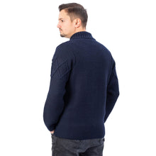 Load image into Gallery viewer, Men&#39;s Full Zip Irish Cardigan with Cable Knit Pattern
