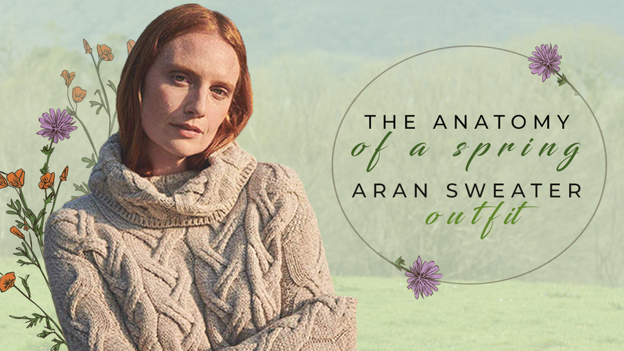 The anatomy of a spring Aran sweater outfit