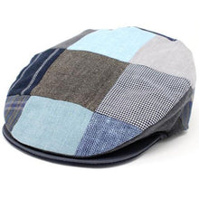Load image into Gallery viewer, Men&#39;s Linen Patchwork Irish Cap
