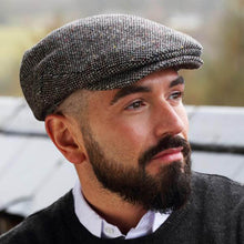 Load image into Gallery viewer, Handcrafted Irish Tweed Flat Cap – Gray
