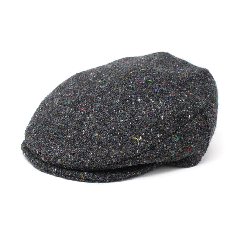 Handcrafted Irish Tweed Flat Cap – Dark Grey