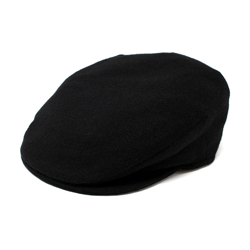 Handcrafted Irish Tweed Flat Cap – Sleek Black