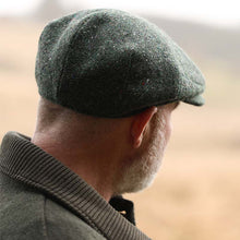 Load image into Gallery viewer, Handcrafted Irish Tweed Flat Cap – Dark Green
