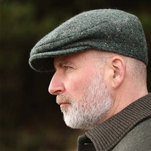 Load image into Gallery viewer, Handcrafted Irish Tweed Flat Cap – Dark Green
