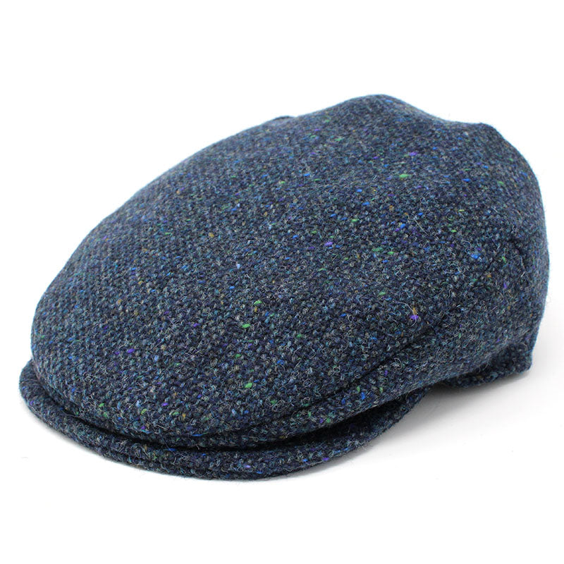 Handcrafted Irish Tweed Flat Cap – Navy Salt & Pepper