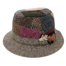 Load image into Gallery viewer, Irish Tweed Hat with Patchwork Design
