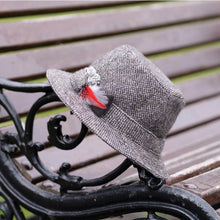 Load image into Gallery viewer, Irish Tweed Walking Hat with Feather
