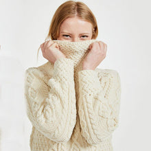 Load image into Gallery viewer, Women&#39;s Merino Irish Cable Knit Sweater
