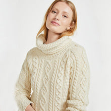 Load image into Gallery viewer, Women&#39;s Merino Irish Cable Knit Sweater
