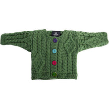 Load image into Gallery viewer, Kids Irish Aran Cardigan with Buttons
