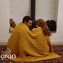 Load image into Gallery viewer, Patchwork Knit Traditional Irish Wool Throw
