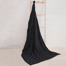 Load image into Gallery viewer, Patchwork Knit Traditional Irish Wool Throw
