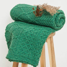Load image into Gallery viewer, Patchwork Knit Traditional Irish Wool Throw
