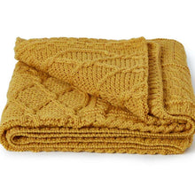 Load image into Gallery viewer, Patchwork Knit Traditional Irish Wool Throw
