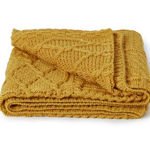 Load image into Gallery viewer, Patchwork Knit Traditional Irish Wool Throw
