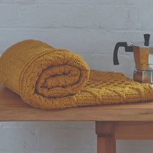 Load image into Gallery viewer, Patchwork Knit Traditional Irish Wool Throw
