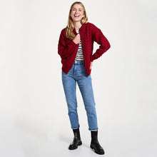 Load image into Gallery viewer, Merino Wool Aran Cable Lumber Cardigan
