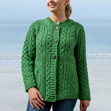 Load image into Gallery viewer, Women&#39;s Buttoned Irish Honeycomb Cardigan
