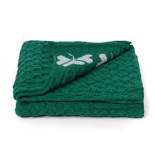 Load image into Gallery viewer, Merino Wool Irish Shamrock Blanket Green Tara Irish Clothing.com
