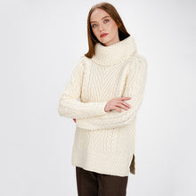 Load image into Gallery viewer, Ladies Irish Aran Turtleneck Sweater
