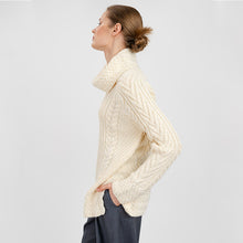 Load image into Gallery viewer, Ladies Irish Aran Turtleneck Sweater
