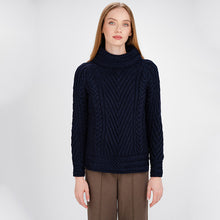 Load image into Gallery viewer, Ladies Irish Aran Turtleneck Sweater
