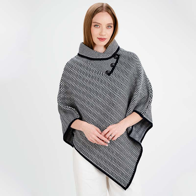 Ladies Herringbone Irish Poncho