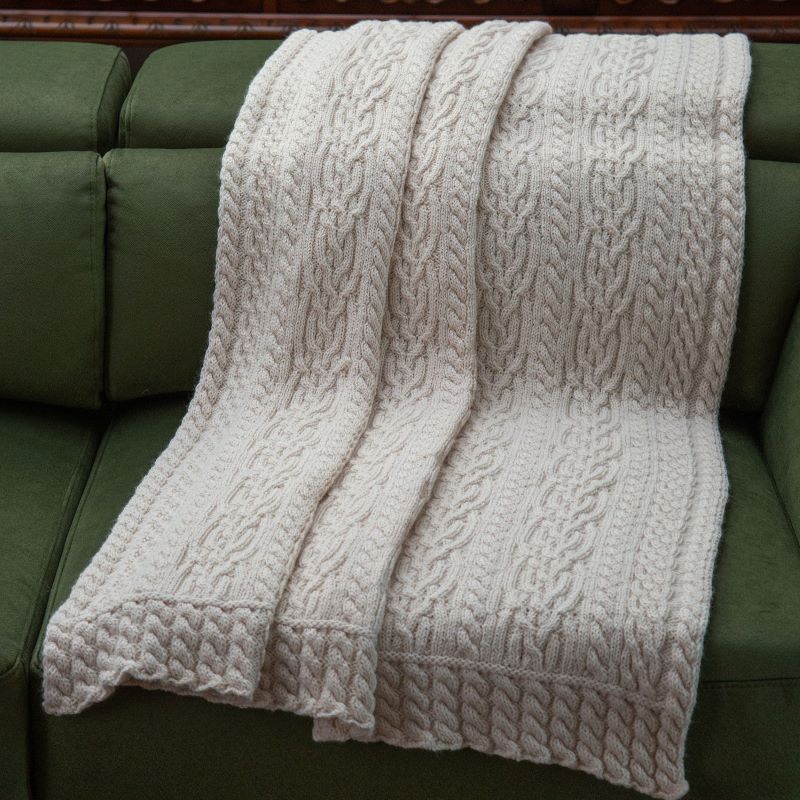 Cable Knit Aran Throw