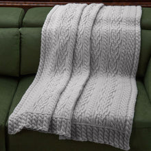 Load image into Gallery viewer, Cable Knit Aran Throw
