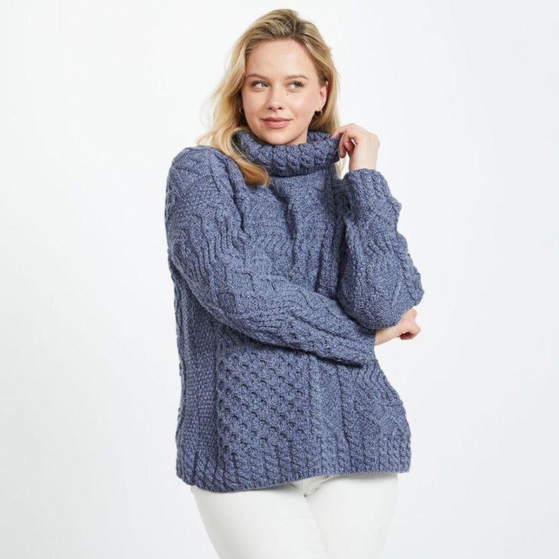 Oversized Patchwork Aran Sweater