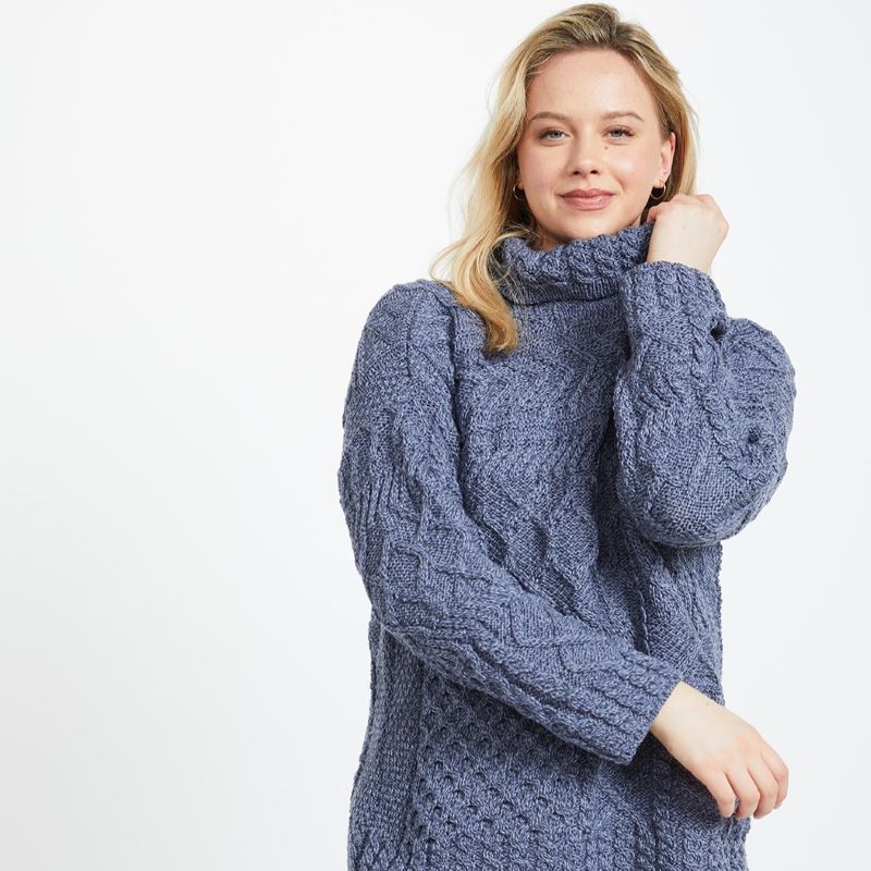 Oversized Patchwork Aran Sweater | Tara Irish Clothing