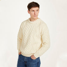 Load image into Gallery viewer, Honeycomb Crew Neck Irish Sweater
