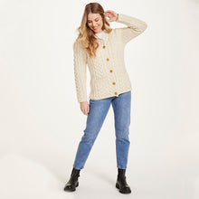 Load image into Gallery viewer, Traditional Irish Cable Knit Ladies Cardigan
