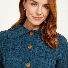 Load image into Gallery viewer, SuperSoft Merino Irish Button-Up Flared Cardigan
