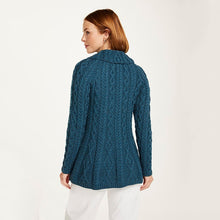 Load image into Gallery viewer, SuperSoft Merino Irish Button-Up Flared Cardigan
