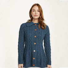 Load image into Gallery viewer, SuperSoft Merino Irish Button-Up Flared Cardigan
