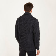 Load image into Gallery viewer, Men&#39;s Merino Wool Aran Sweater with Drawcords
