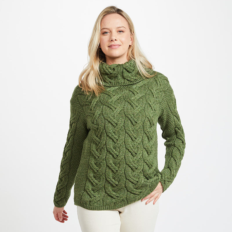 SuperSoft Merino Irish Cowl Neck Sweater