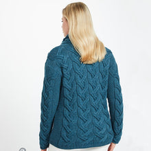 Load image into Gallery viewer, Women&#39;s Chunky Turtleneck Irish Sweater
