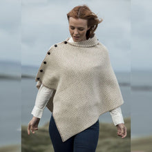 Load image into Gallery viewer, Wool Herringbone Irish Poncho
