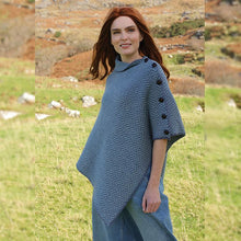 Load image into Gallery viewer, Wool Herringbone Irish Poncho
